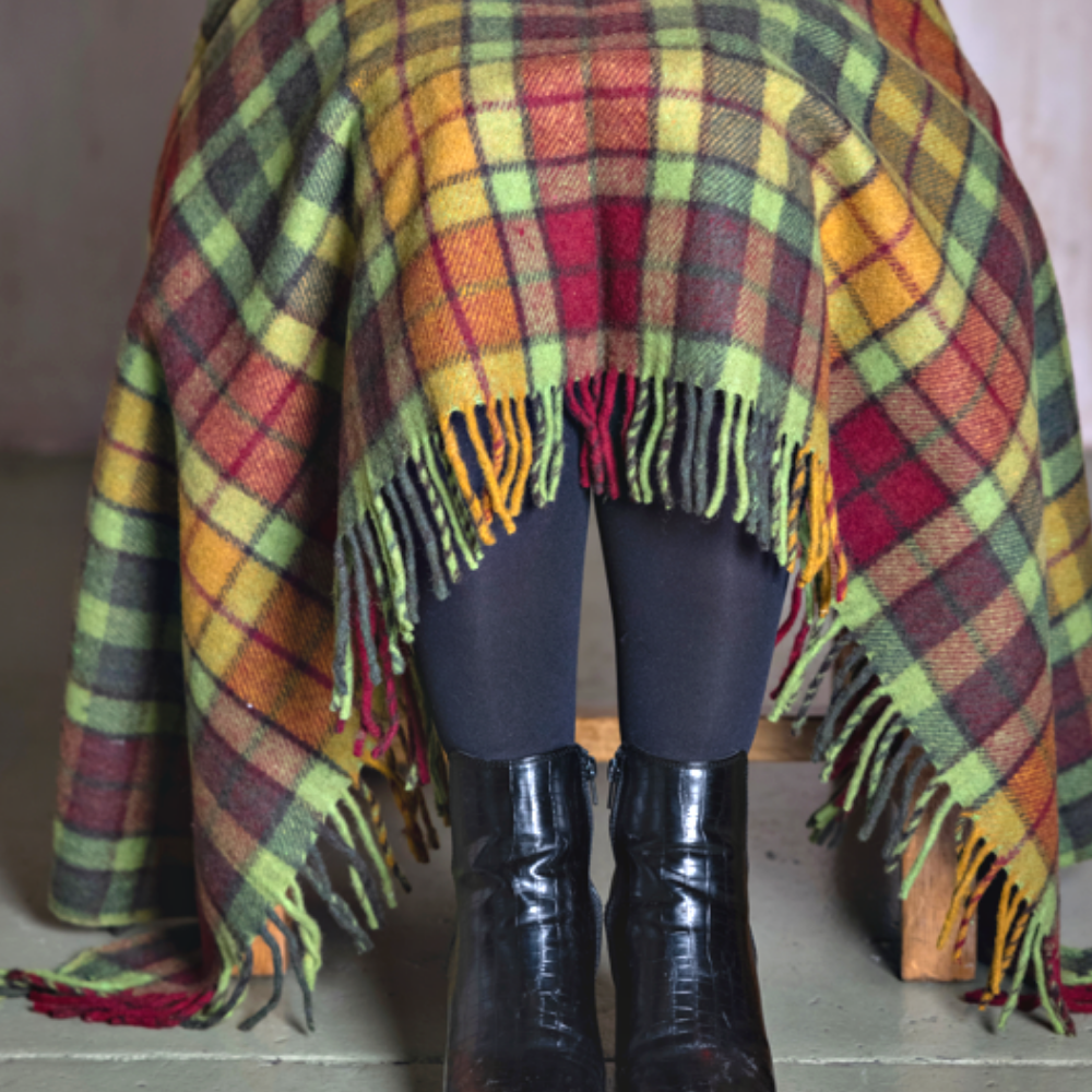 Wool Tartan Knee Rug - Buchanan Autumn