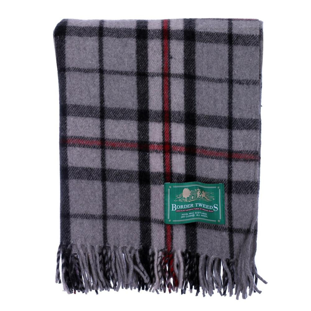 Wool Tartan Rug - Thomson Grey