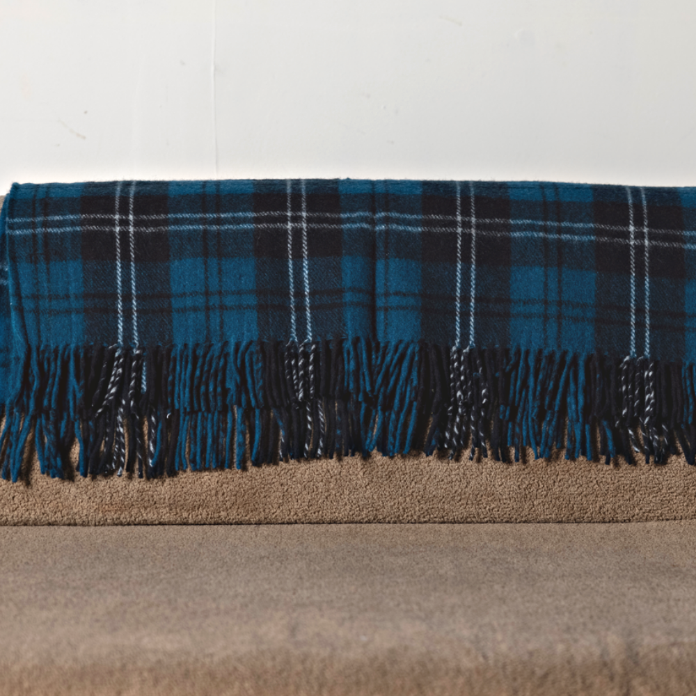 Wool Tartan Knee Rug - Ramsay Blue