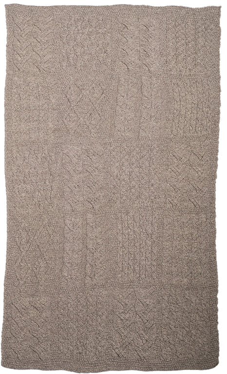 Merino Wool Patchwork Knit Blanket/Throw by Aran Mills - 3 Colours