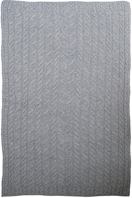 Supersoft Merino Wool Weave Design Blanket/Cover by Aran Mills - 9 Colours