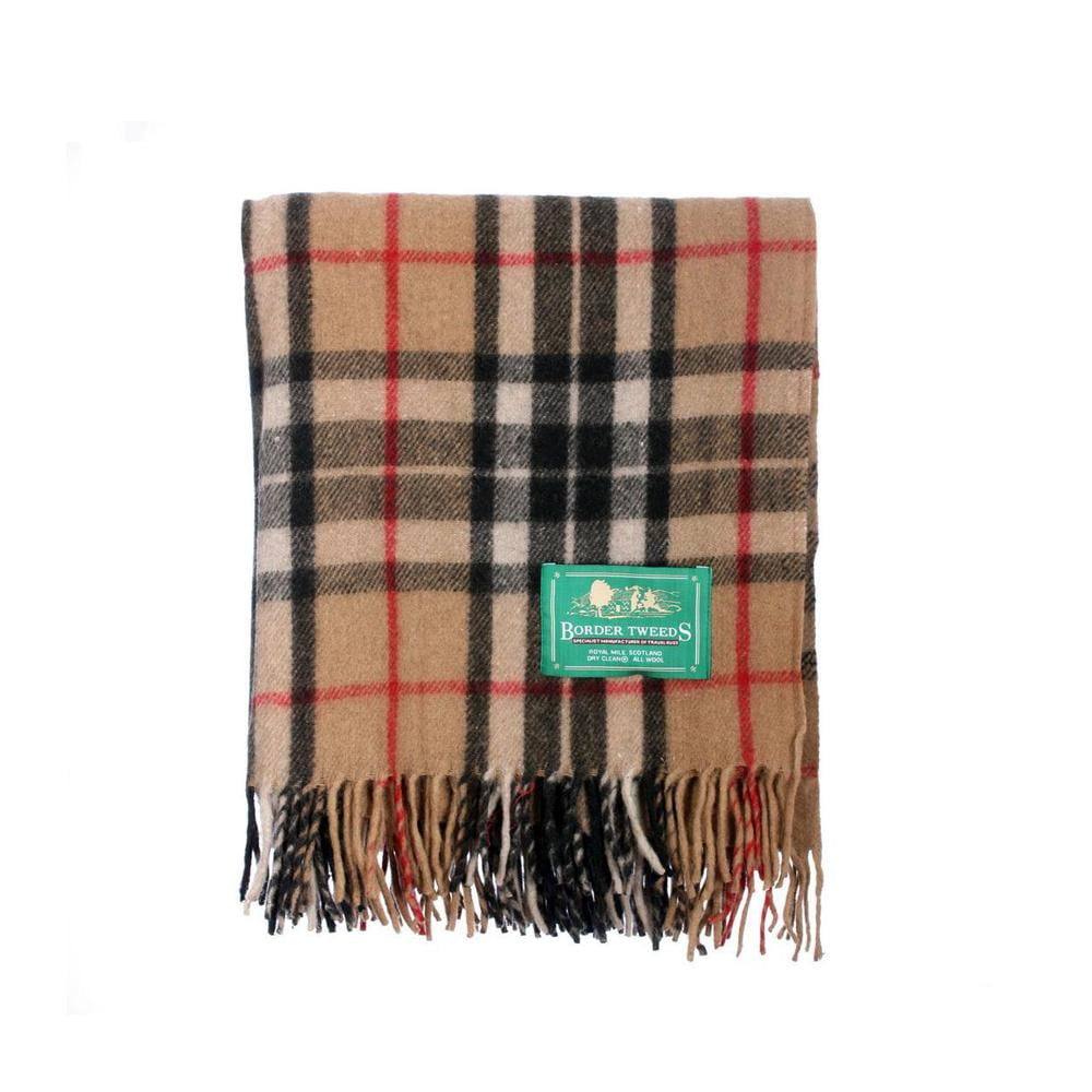 Wool Tartan Rug - Thomson Camel