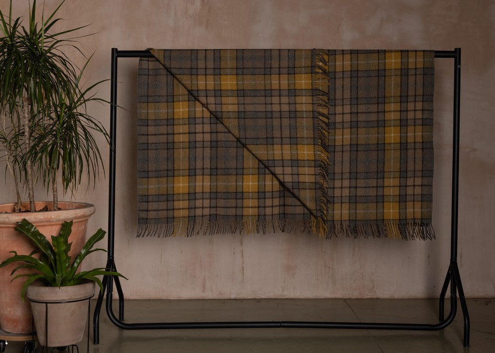 Wool Tartan Rug - Buchanan Natural