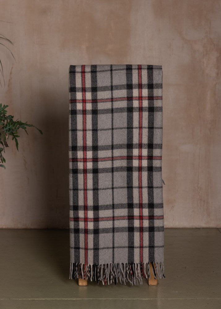 Wool Tartan Rug - Thomson Grey