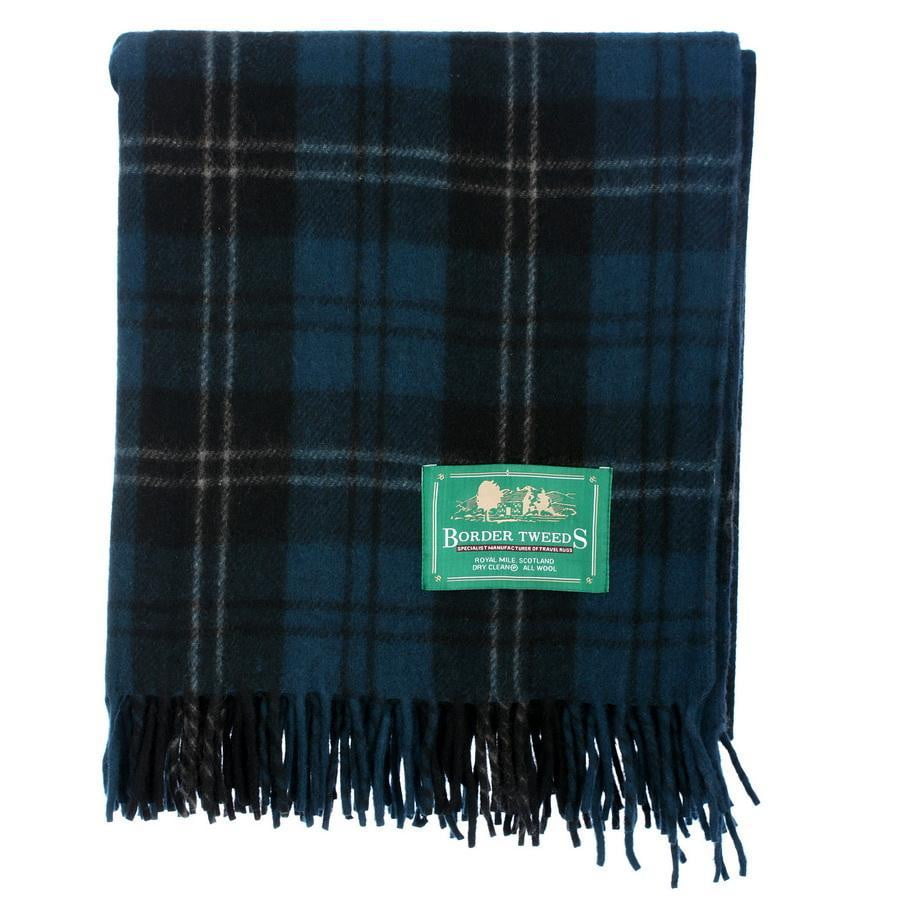 Wool Tartan Rug - Ramsay Blue