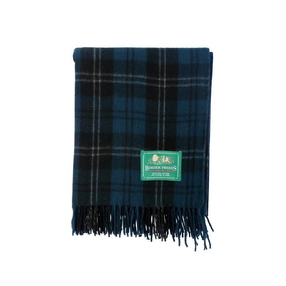 Wool Tartan Rug - Ramsay Blue