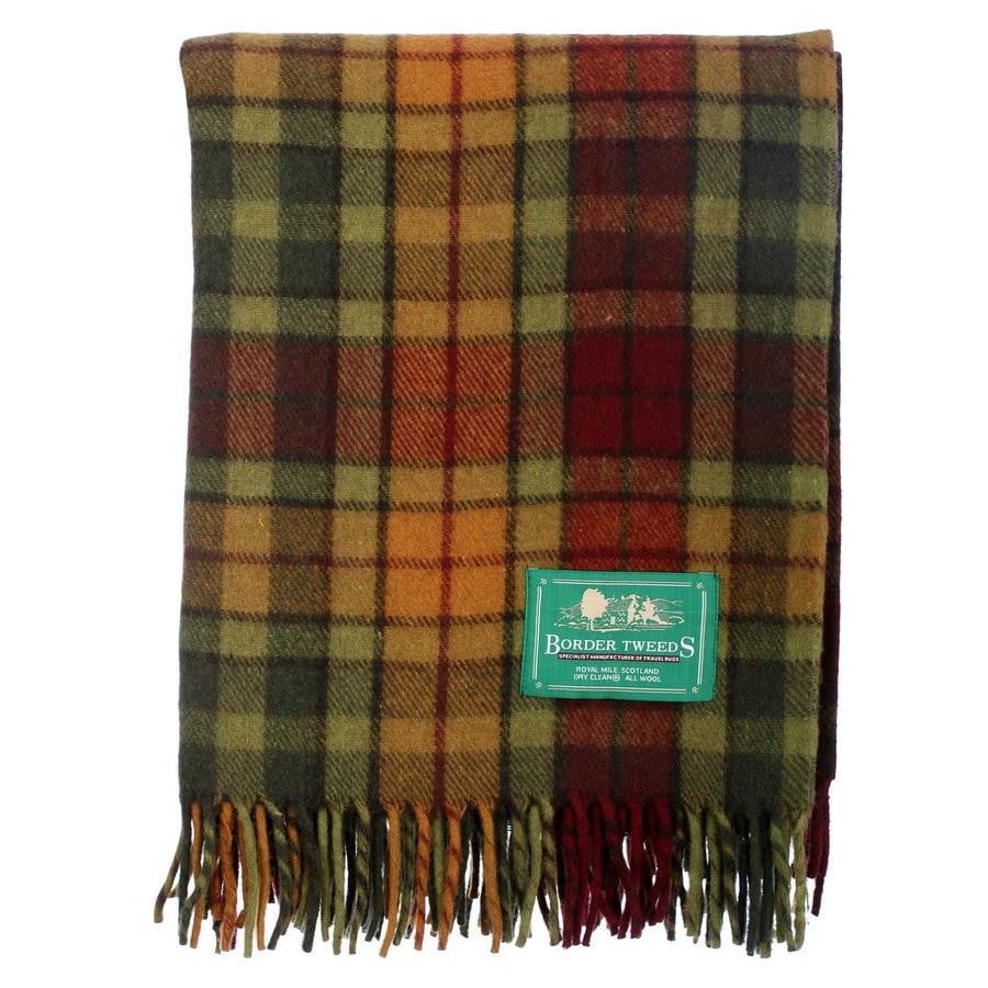 Scottish Tartan Autumn Buchanan throw blanket rug