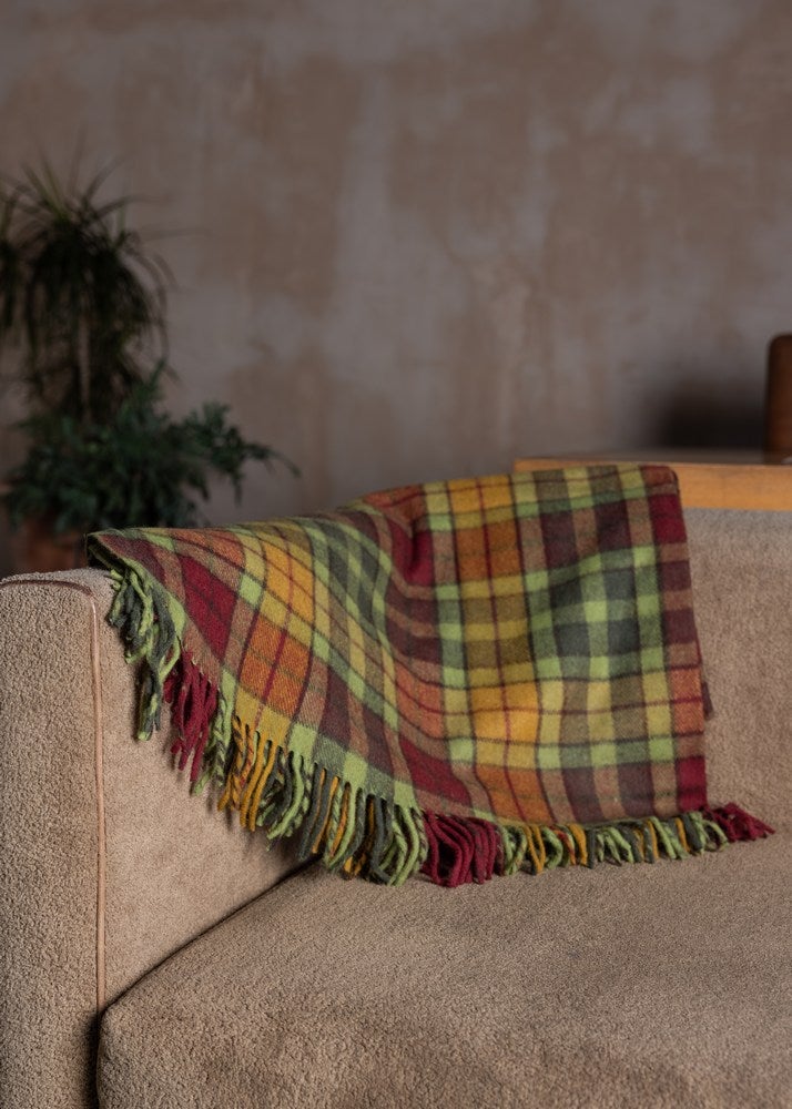 Scottish Tartan Autumn Buchanan throw blanket rug