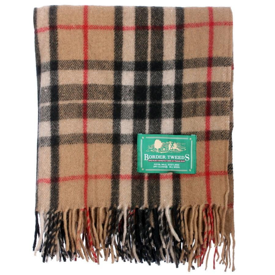 Wool Tartan Rug - Thomson Camel